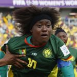 Nicole Ndjock Pouhe de Camerún celebra un gol en un partido del grupo A de la Copa Mundial Femenina sub-20. EFE/ Mauricio Dueñas Castañeda