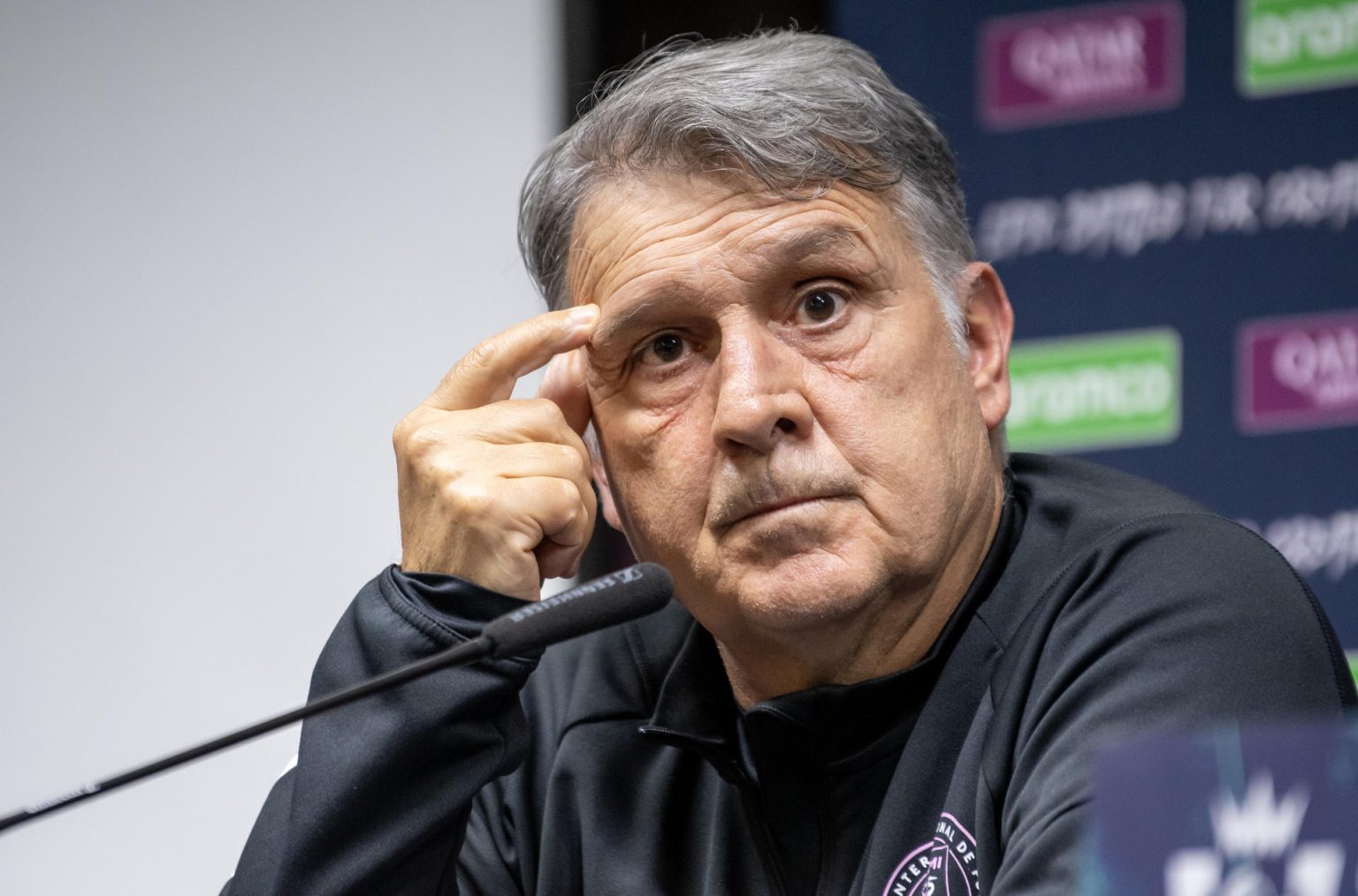 Fotografía de archivo en la que se registró al entrenador del club estadounidense de fútbol Inter Miami, el argentino Gerardo Martino, durante una rueda de prensa, en Monterrey (México). EFE/Miguel Sierra