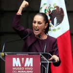 La presidenta electa Claudia Sheinbaum, participa durante en un acto protocolario en Ciudad de México (México). EFE/Mario Guzmán