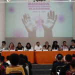 Representantes de diversas organizaciones encabezadas por Racismo MX participan en la presentación de la Agenda Nacional Contra el Racismo México 2024 este viernes, en un acto celebrado en Ciudad de México (México). EFE/José Méndez