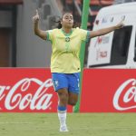 Natália Vendito, la delantera sensación de Brasil que lidera con cinco tantos a las goleadoras en el Mundial Femenino sub-20. EFE/ Luis Eduardo Noriega Arboleda