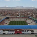 Fotografía aérea del 29 de agosto de 2024 del estadio Municipal de El Alto, nueva sede de la selección boliviana de fútbol en las eliminatorias del Mundial. EFE/ Luis Gandarillas