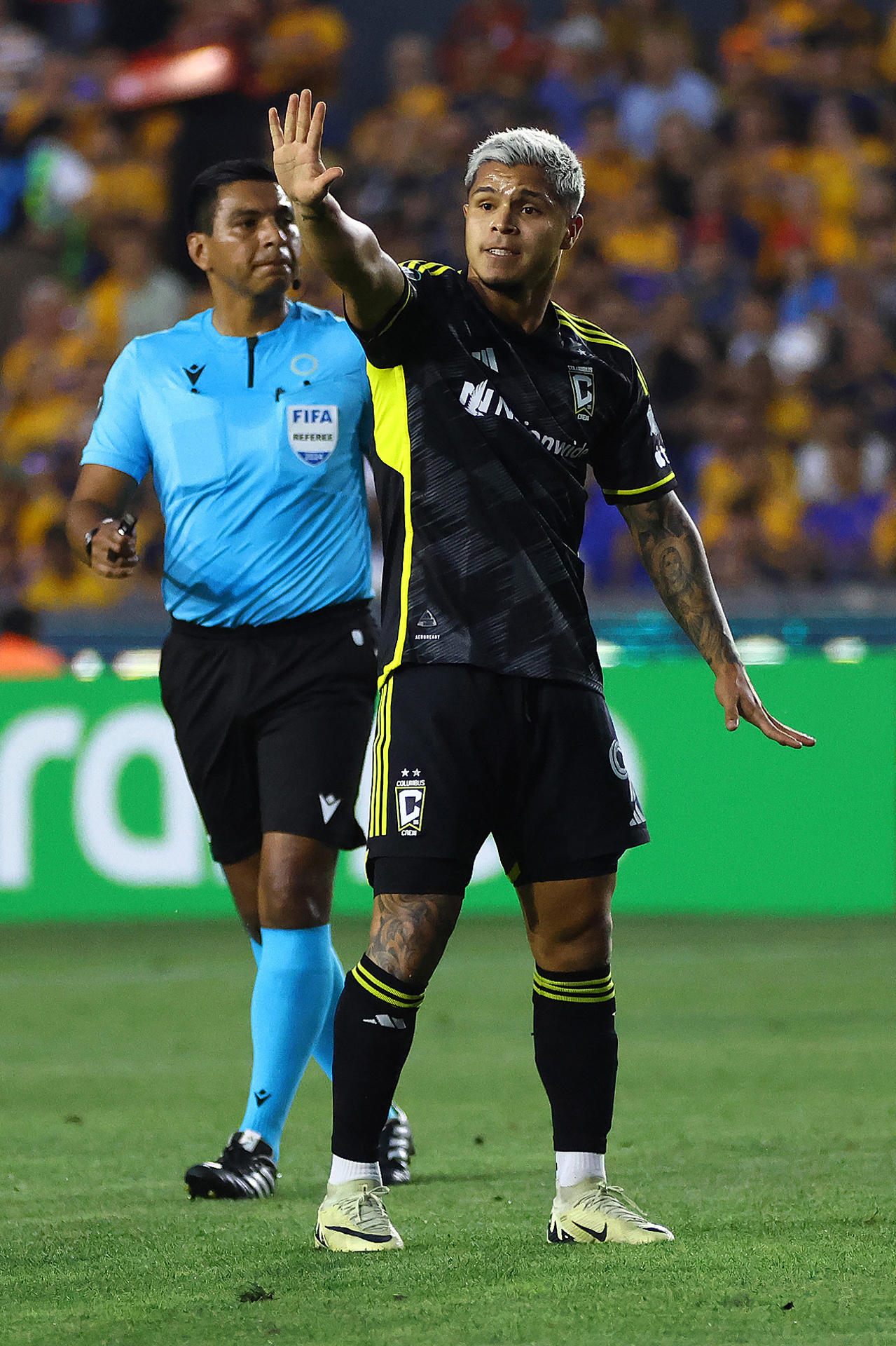 Juan Camilo 'Cucho' Hernández, delantero colombiano del Columbus Crew. EFE/ Rodrigo Mendoza