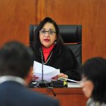 La ministra presidenta de la primera sala de la Suprema Corte de Justicia, Norma Lucía Piña Hernández, habla durante una sesión en Ciudad de México (México). Fotografía de archivo. EFE/Mario Guzmán