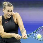 Aryna Sabalenka venció a la estadounidense Emma Navarro y jugará su segunda final consecutiva del Abierto de Estados Unidos. EFE/EPA/CJ GUNTHER