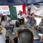 Imagen de archivo de jueces y trabajadores del Poder Judicial que se mantienen en paro en contra de la reforma judicial en la Ciudad de México (México). EFE/ Isaac Esquivel