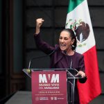 La presidenta electa de México, Claudia Sheinbaum, habla durante un acto protocolario en la Secretaría de Educación Pública de Ciudad de México (México).  EFE/ Mario Guzmán