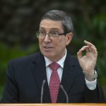 El canciller de Cuba Bruno Rodríguez Padilla habla en la presentación del informe sobre el impacto de las sanciones económicas de los Estados Unidos contra Cuba este jueves, en La Habana (Cuba). EFE/ Yander Zamora