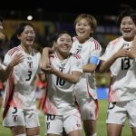 Foto de archivo de una celebración de las jugadoras de la selección sub-20 de Japón en el Mundial de Colombia que esperan repetir este domingo en Medellín con el paso a las semifinales. EFE/ Carlos Ortega