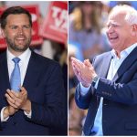 Combo de fotografías de archivo del senador republicano por Ohio, JD Vance (i) y el gobernador demócrata de Minnesota, Tim Walz. EFE/ EPA/ ALLISON DINNER/ CRAIG LASSIG