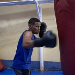 El boxeador dominicano Yunior Alcántara, ganador de una medalla de bronce en París 2024. EFE/ Orlando Barría