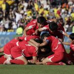 Jugadoras de Corea del Norte celebran un gol en la final de la Copa Mundial Femenina sub-20. EFE/ Carlos Ortega