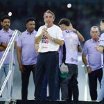 Imagen de archivo del propietario del club América, Emilio Azcárraga Jean, participa en el festejo por la obtención del bicampeonato del torneo Clausura 2024 de la Liga MX, en el Estadio Azteca, en Ciudad de México (México). EFE/ Sáshenka Gutiérrez