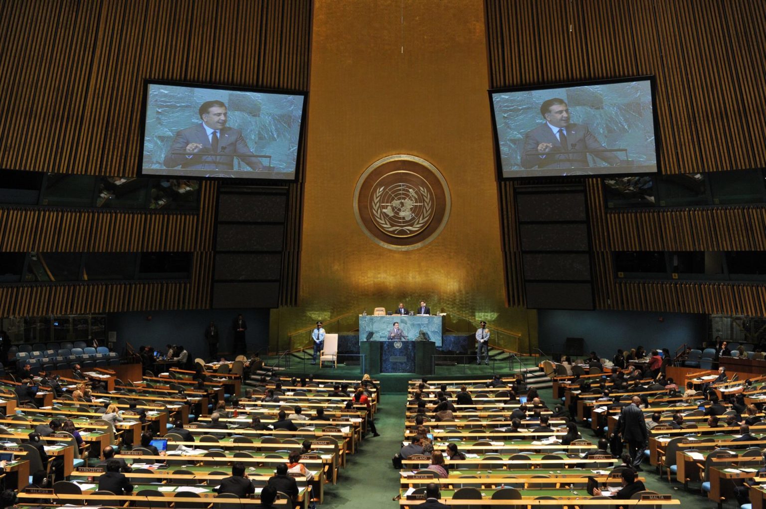 Fotografía de archivo de una sesión de la ONU. EFE/JASON SZENES