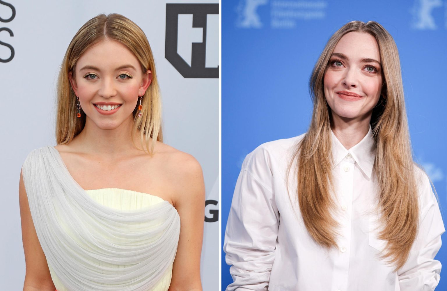 Combo de fotografías de las actrices Sydney Sweeney (i) y Amanda Seyfried. Sydney y Amanda serán las protagonistas de la adaptación al cine de 'The Housemaid', bajo la dirección del realizador Paul Feig, gracias a que Sweeney llegó a un acuerdo con el estudio Lionsgate, informó el medio especializado Deadline. EFE