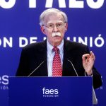 Fotografía de archivo del 23 de septiembre de 2024 donde aparece el exconsejero de Seguridad Nacional de Donald Trump en la Casa Blanca (2018-2019), John Bolton, hablando durante la inauguración del Campus FAES 2024 en Madrid (España). EFE/ Fernando Alvarado