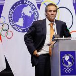 El presidente de Panam Sports, Neven Ilic, ha sido elegido este miércoles en la ciudad paraguaya de Luque para un tercer periodo que se extenderá hasta 2028. EFE/ Juan Pablo Pino