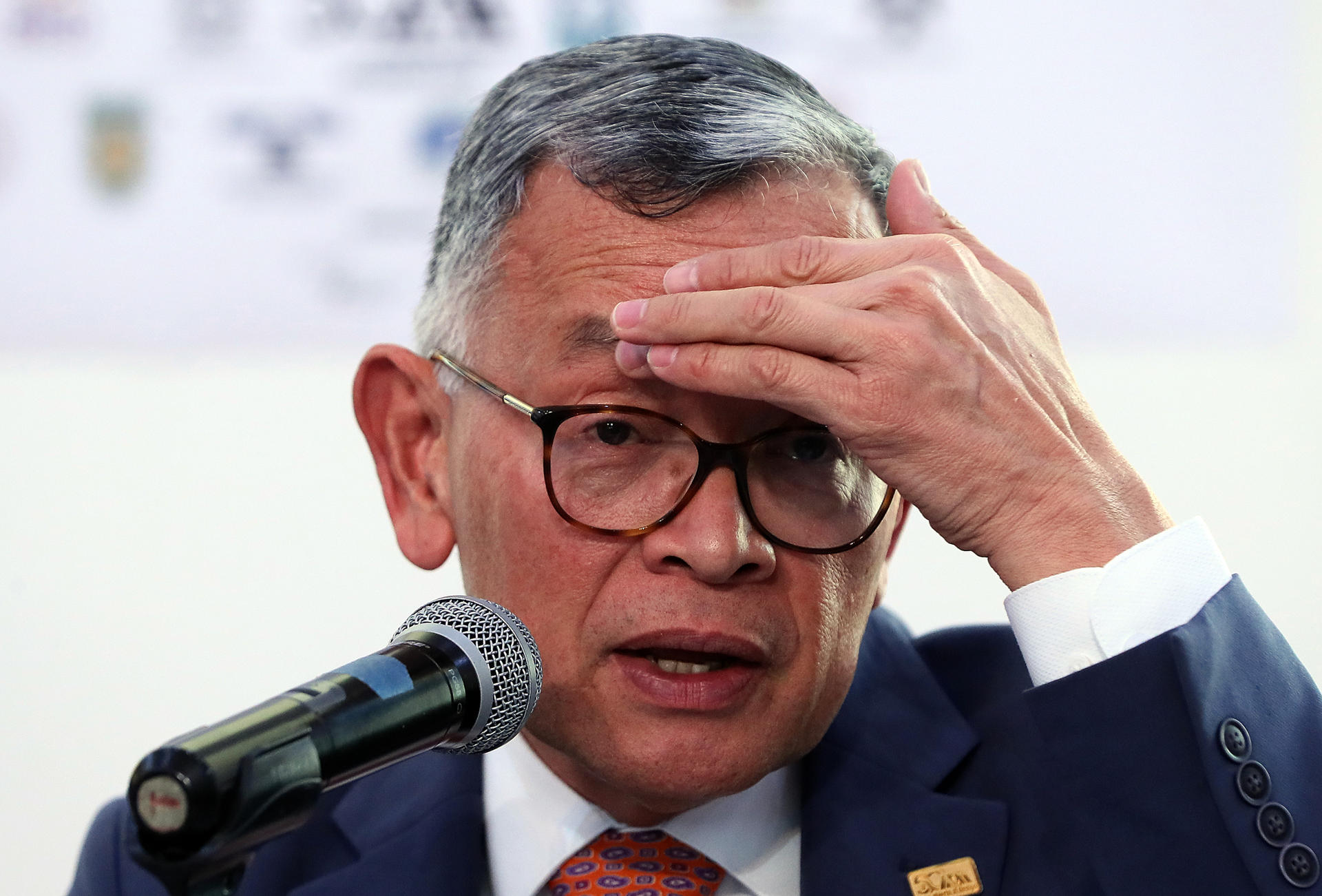 El rector de la Universidad Autónoma Metropolitana (UAM) y presidente del Consejo Ciudadano del Premio Nacional de Periodismo, José Antonio de los Reyes Heredia, habla este martes durante una rueda de prensa, en el Centro Cultural Casa del Tiempo de Ciudad de México (México). EFE/ Mario Guzmán
