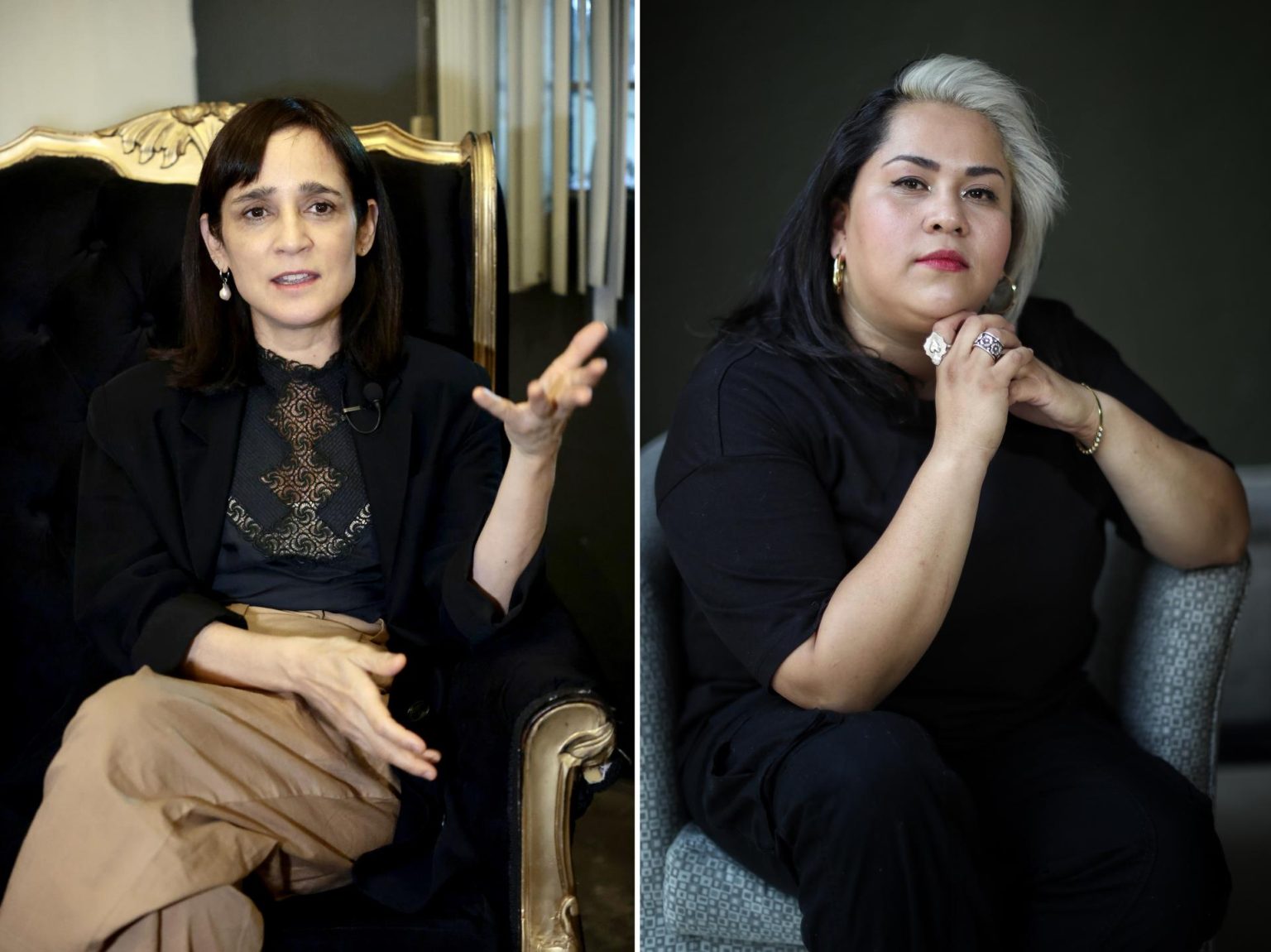 Composición de dos fotografías de archivo donde aparecen las cantautoras mexicanas Julieta Venegas (i) y Vivir Quintana (d), quienes serán las homenajeadas en el 'Leading Ladies of Entertainment 2024', que la Academia Latina de la Grabación concede "a mujeres profesionales con conciencia social en el sector de las artes y el entretenimiento latino", de acuerdo a un comunicado. EFE/J. Méndez/S. Gutiérrez