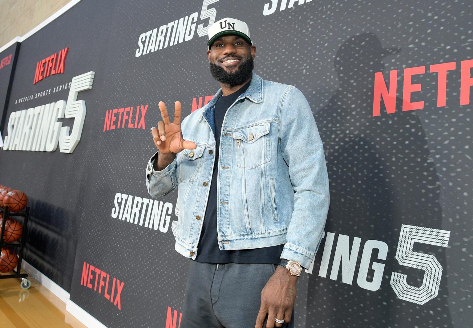 LeBron James atiende a la premier d la serie 'Starting 5', en Los Ángeles (California). EFE/Cedida por Netflix/Uso editorial, no ventas.