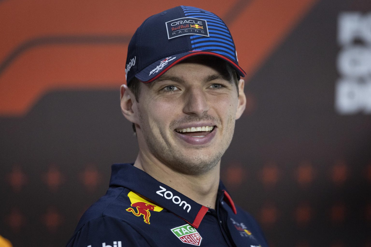 El piloto neerlandés de Red Bull, Max Verstappen, participa este jueves en la rueda de prensa en Sao Paulo (Brasil). EFE/ Isaac Fontana