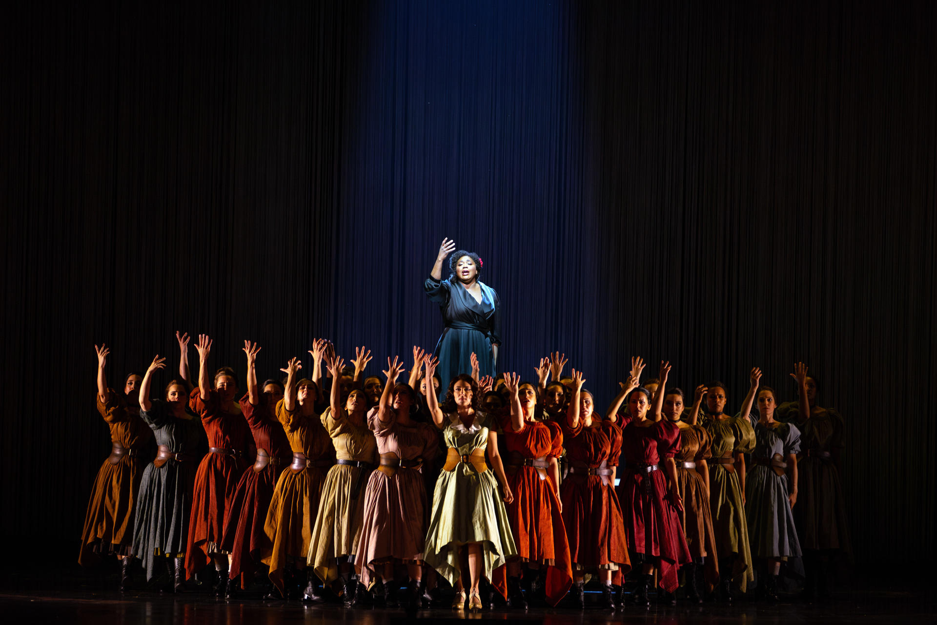 Fotografía cedida por la Metropolitan Opera de Manhattan de Angel Blue como Margarita Xirgu durante un momento de la obra 'Ainadamar'. EFE/ Marty Sohl / Metropolitan Opera / SOLO USO EDITORIAL/ SOLO DISPONIBLE PARA ILUSTRAR LA NOTICIA QUE ACOMPAÑA (CRÉDITO OBLIGATORIO)
