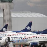 Fotografía de aviones de la empresa Aeromexico en Ciudad de México (México). Archivo. EFE/ Sáshenka Gutiérrez