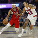 Fotografía de archivo del jugador puertorriqueño de los New Orleans Pelicans Jose Alvarado (i) en acción en un partido de la NBA. EFE/JOHN G. MABANGLO