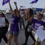 Fotografía de archivo donde aparecen varias mujeres puertoriqueñas durante una manifestación en San Juan (Puerto Rico). EFE/ Thais Llorca