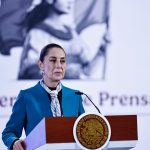 La presidenta de México Claudia Sheinbaum, participa este miércoles durante una rueda de prensa matutina en Ciudad de México (México). EFE/Sáshenka Gutiérrez