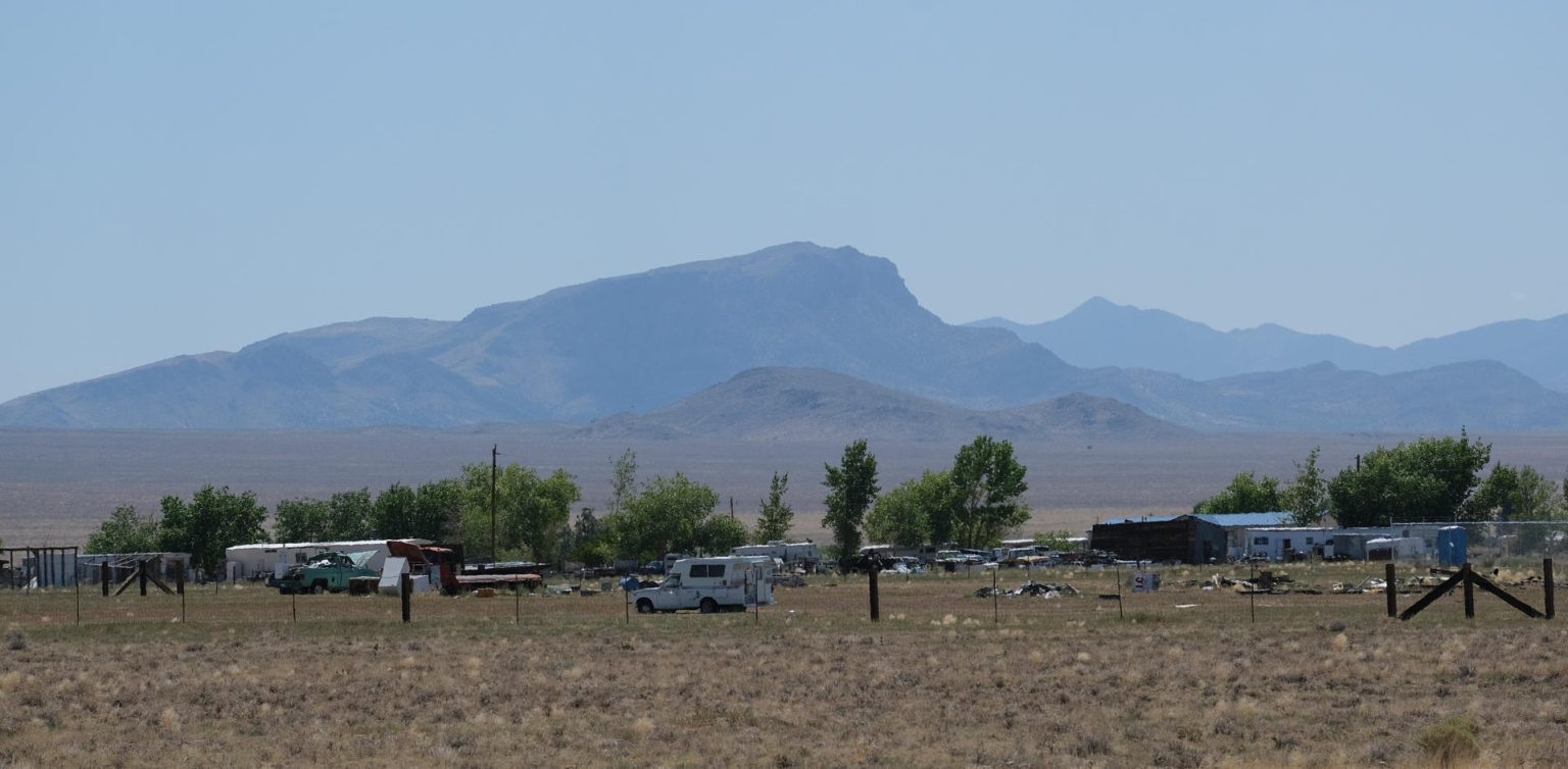 Fotografía del pueblo Rachel, el 9 de agosto de 2023, en Nevada (Estados Unidos). Archivo. EFE/ Guillermo Azábal