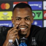 Marlon Freitas, en rueda de prensa en el estadio Más Monumental en Buenos Aires (Argentina). EFE/ Antonio Lacerda