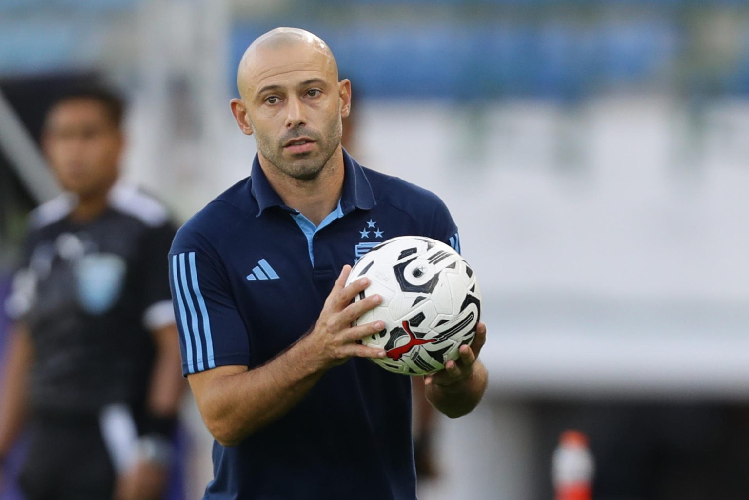 Fotografía de archivo del entrenador Javier Mascherano, quien ha dejado el banquillo de la selección sub-20 de Argentina para dirigir desde este martes al Inter de Miami de la MLS en sustitución de su compatriota Gerardo Martino. EFE/ Rayner Peña R