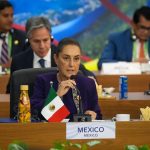 Fotografía cedida este lunes por la presidencia de México, de la presidenta de México, Claudia Sheinbaum, durante su intervención en la cumbre del G20, celebrada en Brasil. EFE/Presidencia de México/SOLO USO EDITORIAL NO VENTAS/SOLO DISPONIBLE PARA ILUSTAR LA NOTICIA QUE ACOMPAÑA(CRÉDITO OBLIGATORIO)