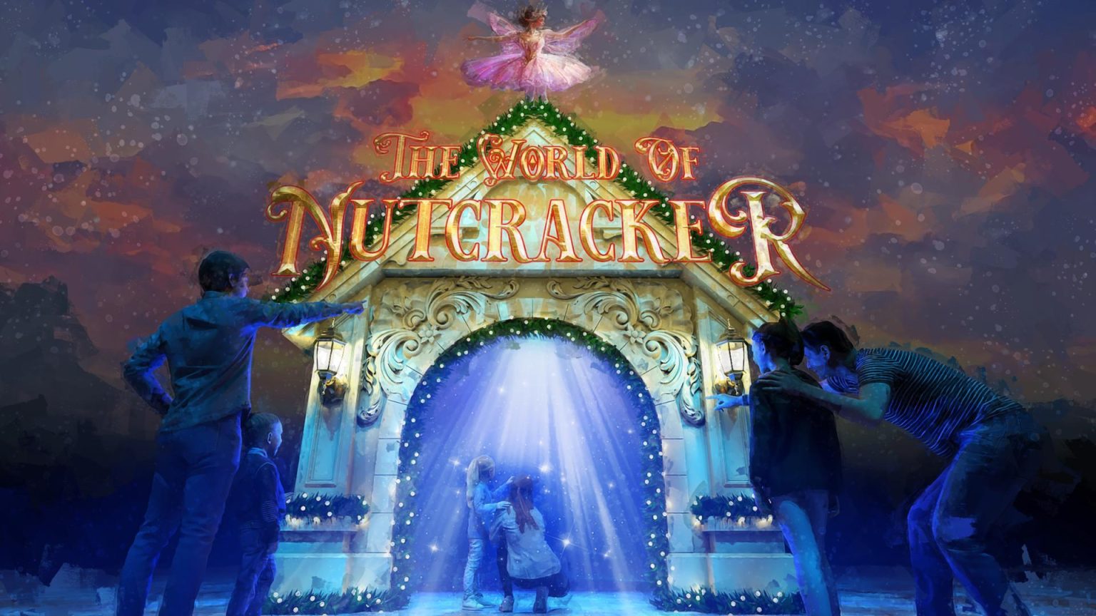 Fotografía cedida por RBB Communications de una ilustración conceptual del 'The World of Nutcracker' ('El mundo del Cascanueces'), una experiencia inmersiva que combina presentaciones en vivo, animación y elementos interactivos que transformarán el centro de la ciudad de Doral, aledaña a Miami,  en un paraíso invernal esta temporada navideña. EFE/RBB Communications /SOLO USO EDITORIAL /NO VENTAS /SOLO DISPONIBLE PARA ILUSTRAR LA NOTICIA QUE ACOMPAÑA /CRÉDITO OBLIGATORIO