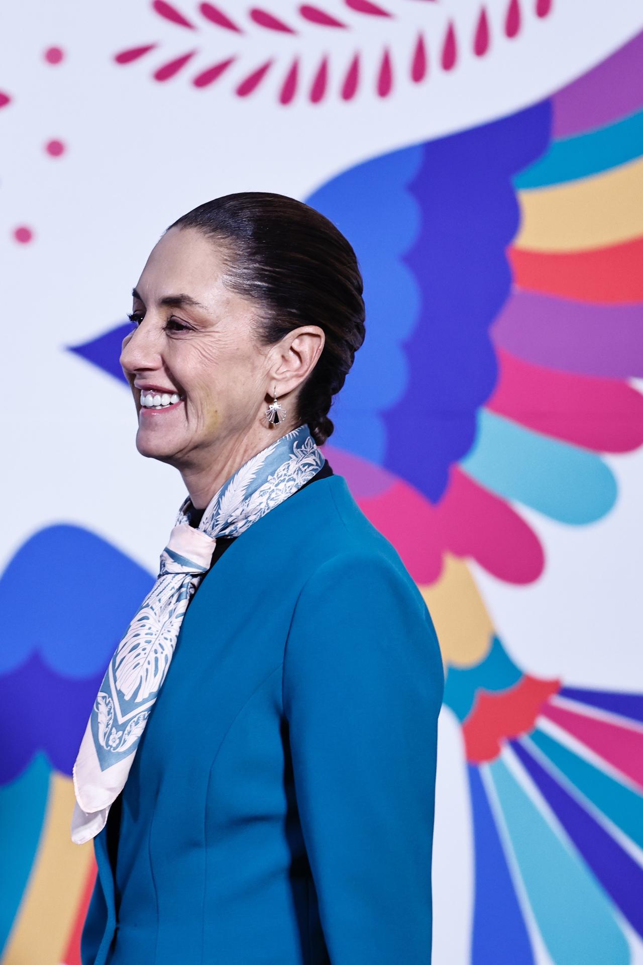 La presidenta de México Claudia Sheinbaum, participa este miércoles durante una rueda de prensa matutina en Ciudad de México (México). EFE/Sáshenka Gutiérrez