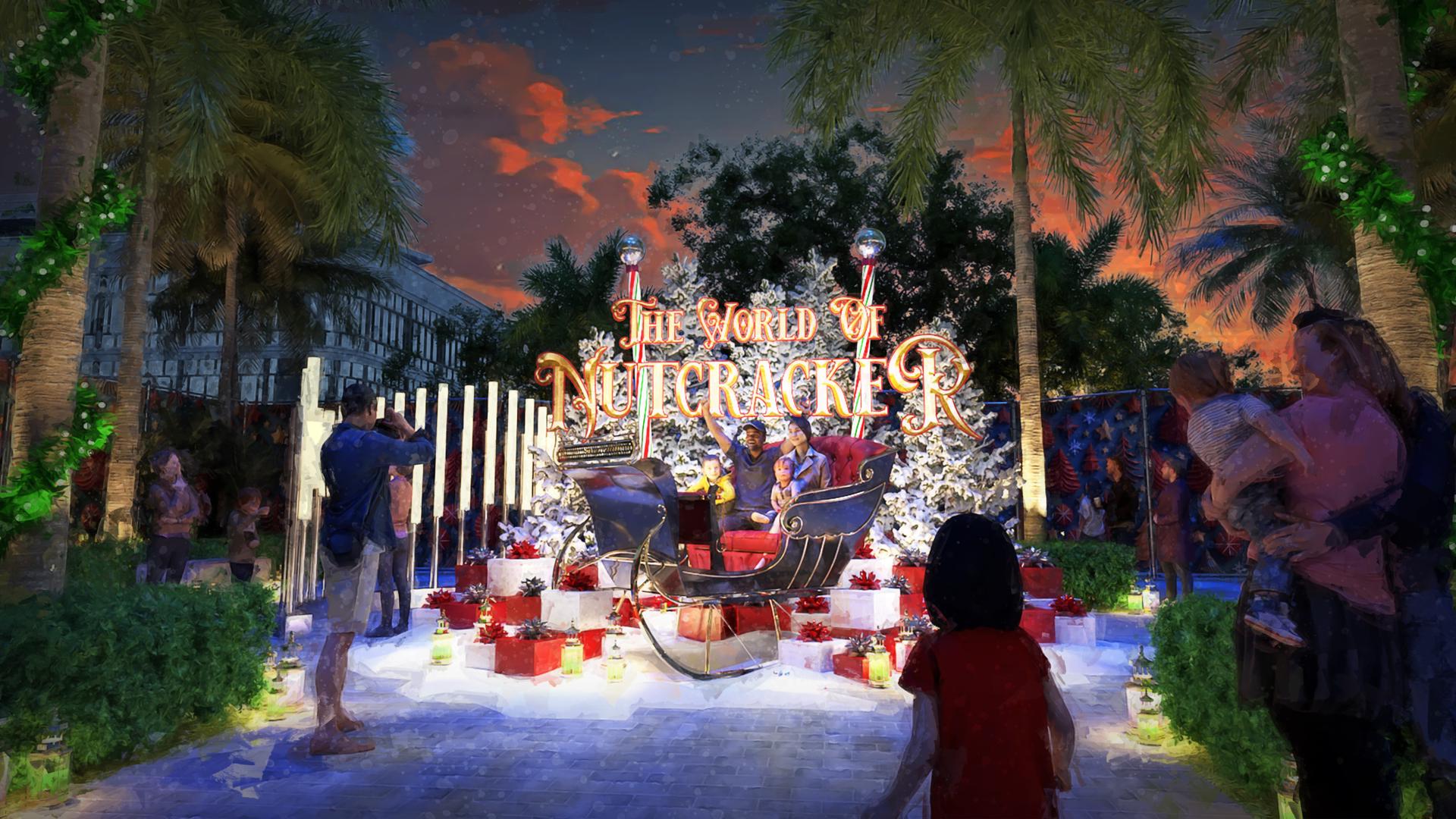 Fotografía cedida por RBB Communications de una ilustración conceptual del 'The World of Nutcracker' ('El mundo del Cascanueces'), una experiencia inmersiva que combina presentaciones en vivo, animación y elementos interactivos que transformarán el centro de la ciudad de Doral, aledaña a Miami,  en un paraíso invernal esta temporada navideña. EFE/RBB Communications /SOLO USO EDITORIAL /NO VENTAS /SOLO DISPONIBLE PARA ILUSTRAR LA NOTICIA QUE ACOMPAÑA /CRÉDITO OBLIGATORIO
