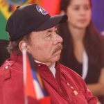 Fotografía de archivo del 24 de abril de 2024 del presidente de Nicaragua, Daniel Ortega, durante la Cumbre ALBA en el Palacio de Miraflores, en Caracas (Venezuela). EFE/ Miguel Gutiérrez