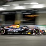 El piloto neerlandés Max Verstappen, de Red Bull Racing, durante el Gran Premio de Fórmula Uno de Las Vegas en el que se ha proclamado tetracampeón del mundo. EFE/EPA/SHAWN THEW