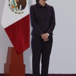 La presidenta de México, Claudia Sheinbaum, habla durante su conferencia de prensa este jueves en Palacio Nacional de la Ciudad de México (México). EFE/ Mario Guzmán