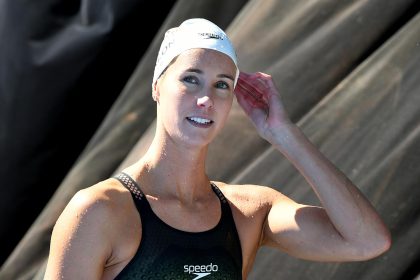 Foto de archivo de la nadadora Emma McKeon, quien este domingo anunció su retirada de las piscinas. EFE/EPA/DAVE HUNT AUSTRALIA AND NEW ZEALAND OUT