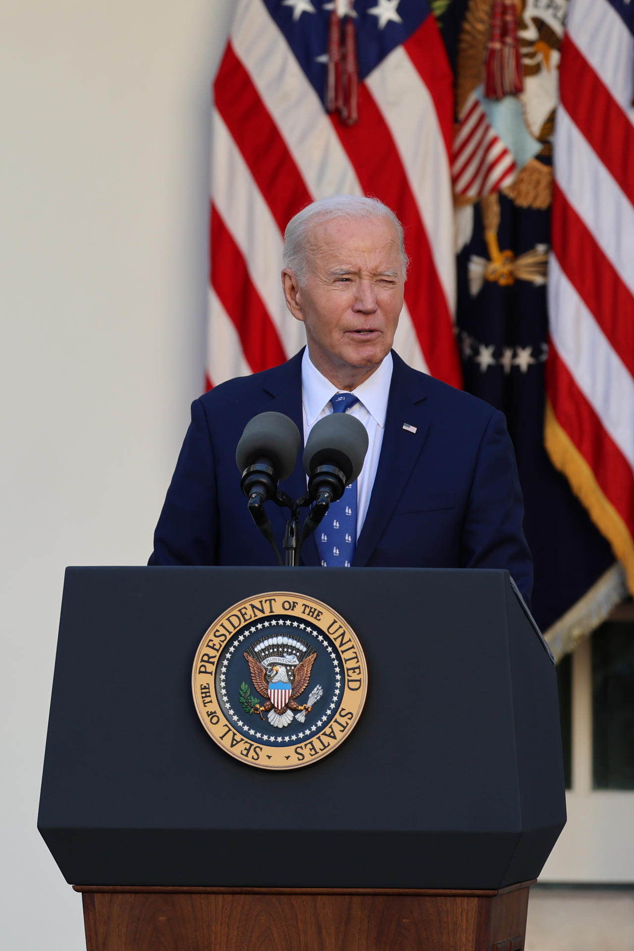 El presidente de Estados Unidos, Joe Biden, habla durante una rueda de prensa este martes en Washington, (Estado Unidos). EFE/ Octavio Guzmán
