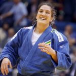 Fotografía de archivo en la que se registró a la judoca brasileña Mayra Aguiar, durante un torneo en Celiábinsk (Rusia). EFE/Maxim Shipenkov