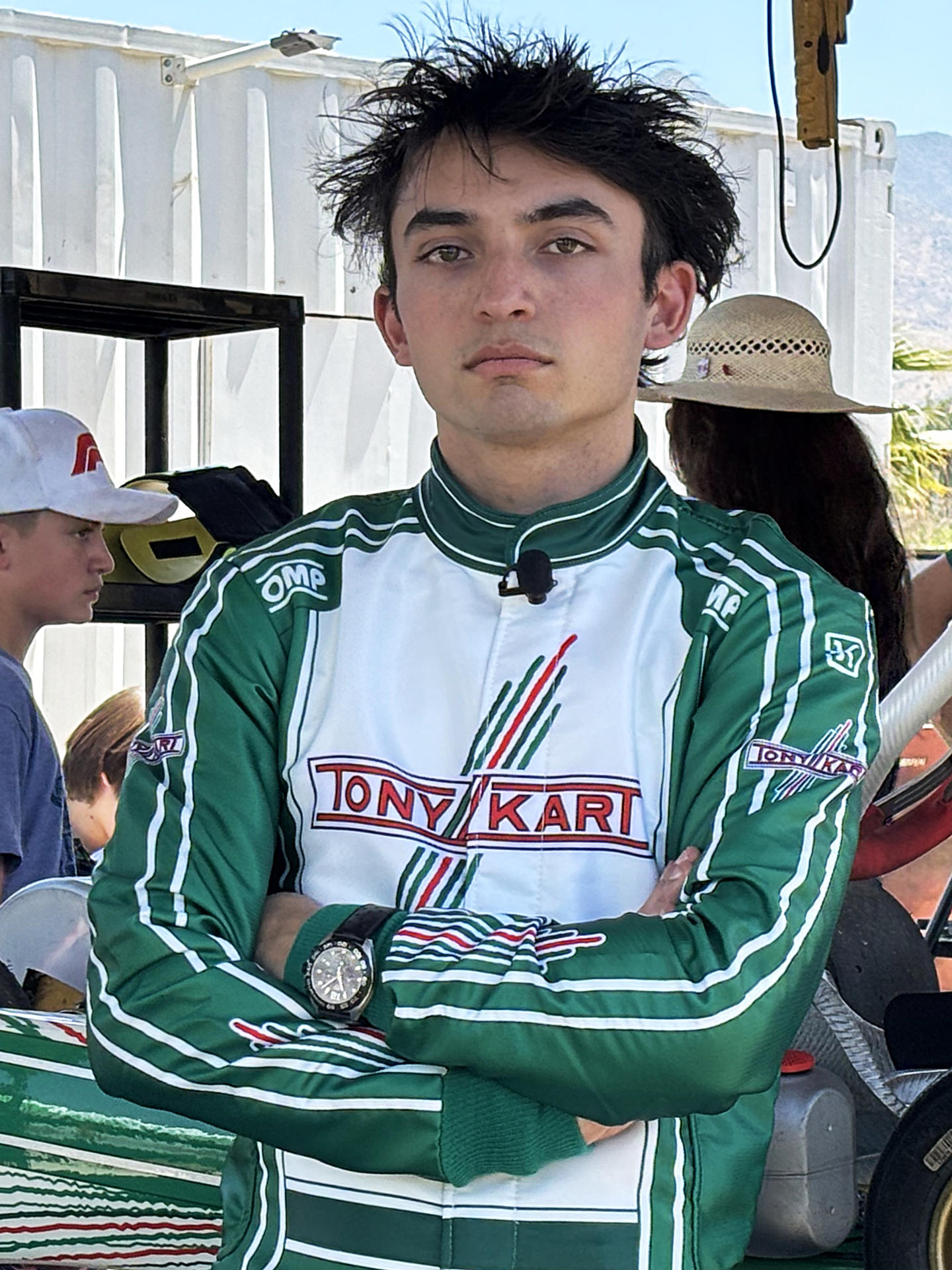 Nicolás Pino, posando en el circuito de karting de la comuna de Lampa, en Santiago (Chile). EFE/ María José Rey
