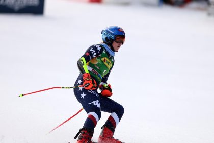 La estadounidense Mikaela Shiffrin. EFE/EPA/ANNA SZILAGYI