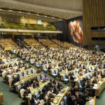 Imagen de archivo de una vista general de la Asamblea General de la ONU, en Nueva York, Estados Unidos. EFE/Peter Foley