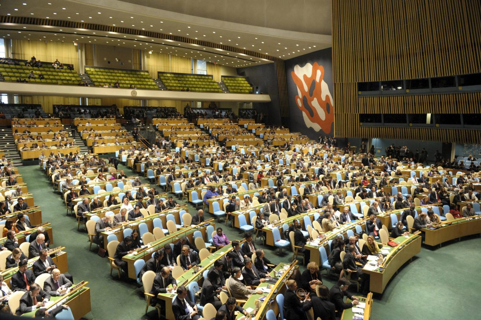 Imagen de archivo de una vista general de la Asamblea General de la ONU, en Nueva York, Estados Unidos. EFE/Peter Foley