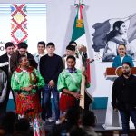 La presidenta de México, Claudia Sheinbaum, asiste a una rueda de prensa este miércoles, en Palacio Nacional de la Ciudad de México (México). EFE/ Sáshenka Gutiérrez