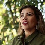 La activista mexicana Diana Luz Vázquez, habla durante una entrevista con EFE el 13 de diciembre de 2024 en Ciudad de México (México). EFE/ José Méndez