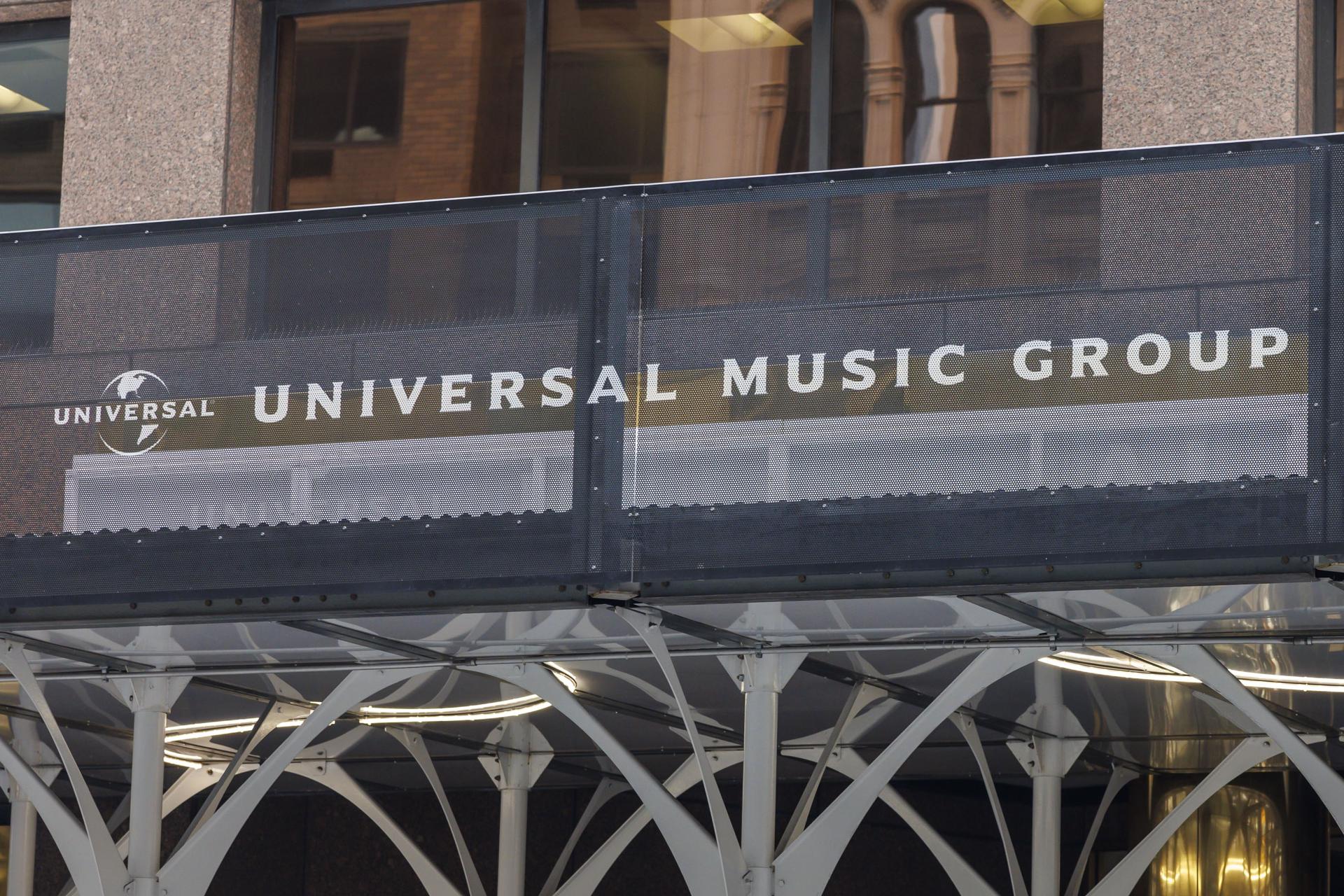 Fotografía de archivo del 1 de febrero de 2024 de las oficinas de Universal Music Group en Nueva York (EE.UU.).EFE/EPA/Sarah Yenesel
